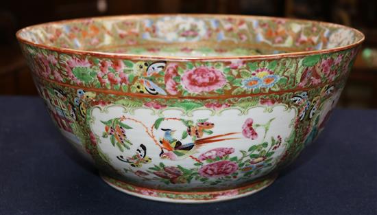 A Chinese Canton-decorated famille rose, mid 19th century, diameter 30cm